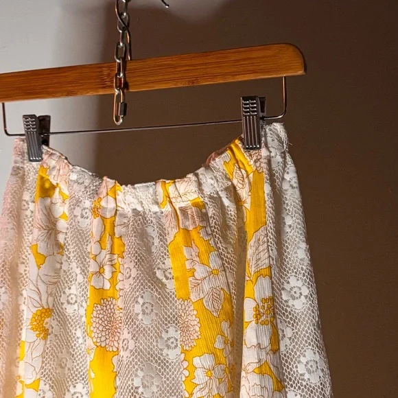 American Vintage Yellow Floral A-Line Maxi Skirt - Picture 4 of 16